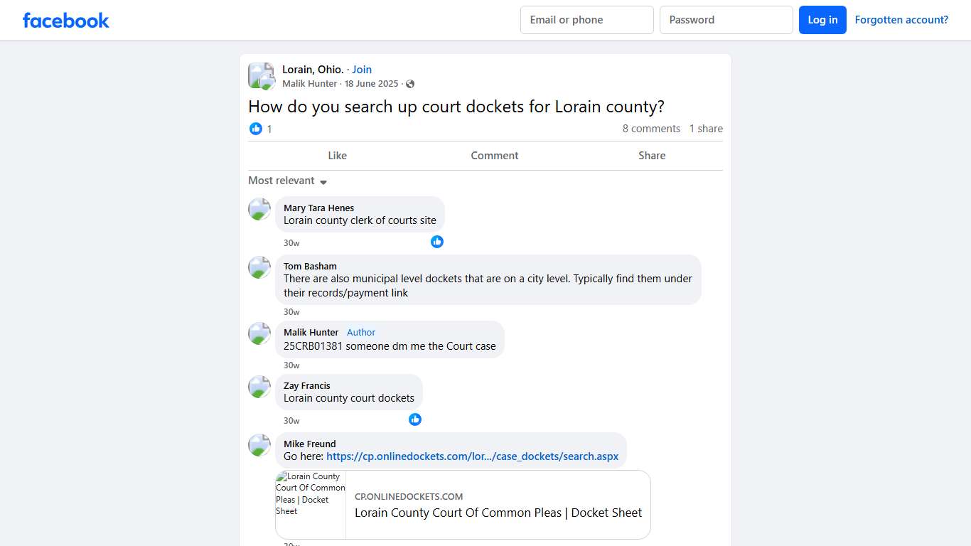 Lorain, Ohio. | How do you search up court dockets for Lorain county | Facebook
